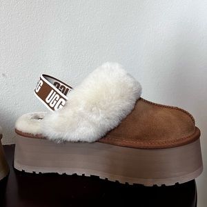 UGG Funkette 60mm suede slingback slippers shoes size US 9